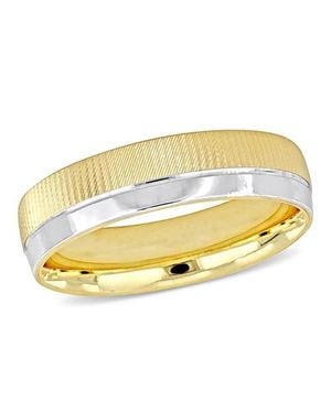 Julianna B Wedding Band 14K Two-Tone - Metallic