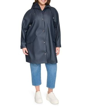 Levi's Water Resistant Hooded Raincoat - Blue