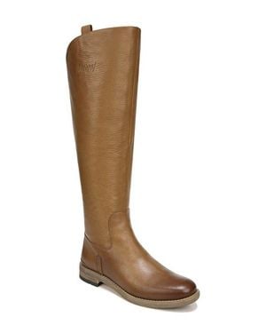 Franco Sarto Meyer Wide Calf Leather Knee-high Boots - Brown