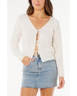 Rip Curl Pacific Tie Front Cardigan - White