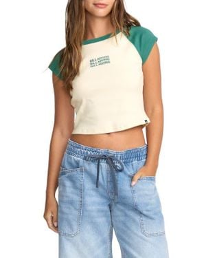 Billabong Beach Club Babe Crop T-Shirt - Blue