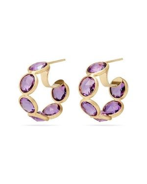 Marco Bicego Jaipur Color Amethyst Hoop Earrings - Metallic