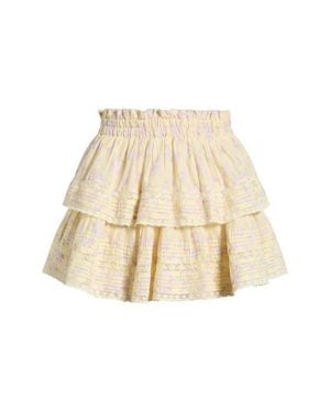 LoveShackFancy Layered Ruffle Miniskirt - Natural