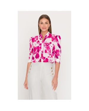 Generation Love Bardot Floral Shirt - Pink