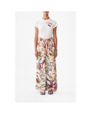 CAMILLA Relaxed Pant With Tie Front - White