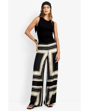 Trina Turk Lanay Print Pant - Black