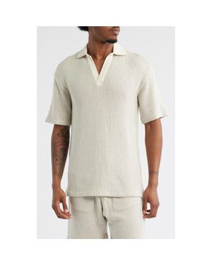 KROST Stripe Knit Polo - Gray