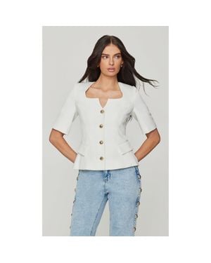Generation Love Tilly Crepe Jacket - White