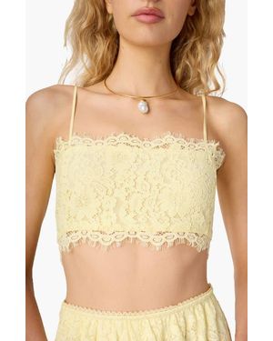 Cami NYC Sofie Lace Crop Camisole - Yellow