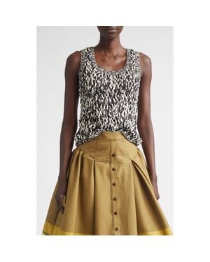 Christopher John Rogers Marled Cotton Sweater Tank - Multicolor