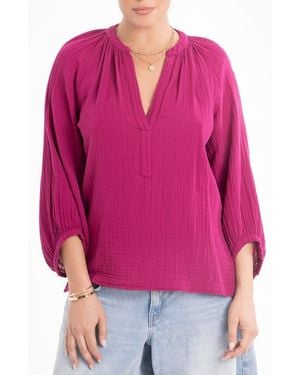 ocean + main Gauze Top - Pink
