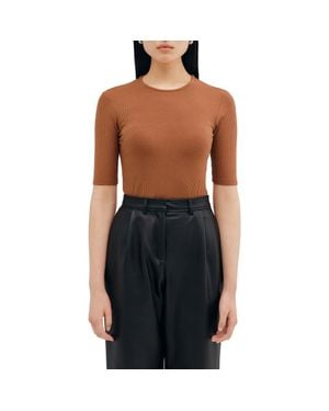 Two Lines by Marcella Seneca Rib Top - Black