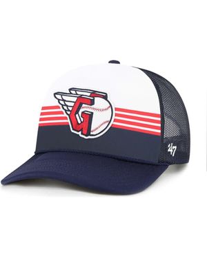 '47 Cleveland Guardians Lift Off Foam Front Mesh Trucker Adjustable Hat - Blue
