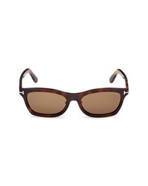 Tom Ford 53Mm Rectangular Sunglasses - Brown