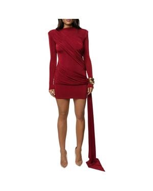 JLUXLABEL Moments Draped Mini Dress - Red