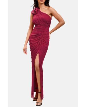 Lipsy Corsage One Shoulder Gown - Red