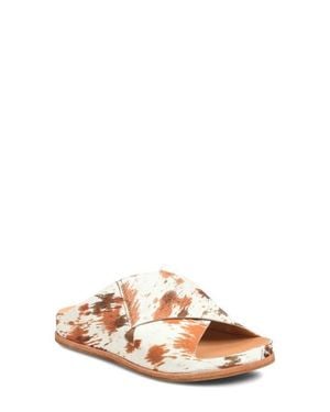 Kork-Ease Tutsi Genuine Calf Hair Platform Slide Sandal - Multicolor