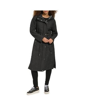 Karl Lagerfeld Double L Quilted Coat - Black
