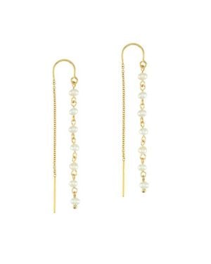 ALBISIA Pearl Drop Threaders - White