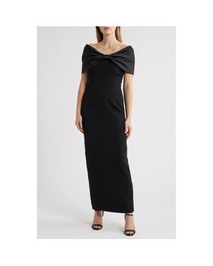 Sonya Moda Belluno Off The Shoulder Column Gown - Black