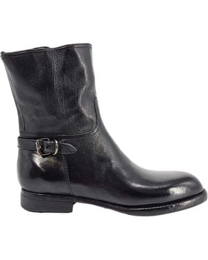 Madison Maison Leather Side Zip Mid Calf Boot - Black