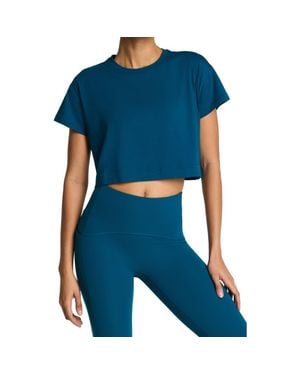 Spanx Supernaturals Crop T-Shirt - Blue