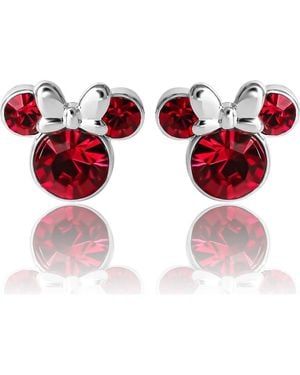 Disney Birthstone Stud Earrings - Red