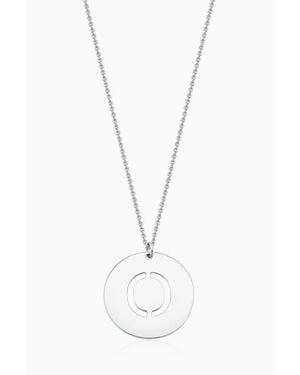 Oradina Say My Name Initial Pendant Necklace - White