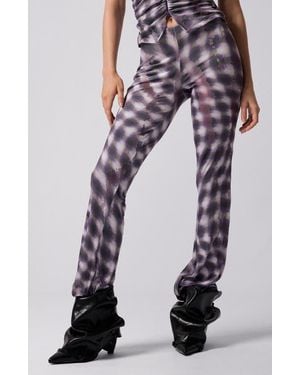 Desigual Mixed Print Pants - Black