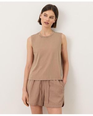 Pact Organic Cotton Vintage Jersey Relaxed Tank - Natural