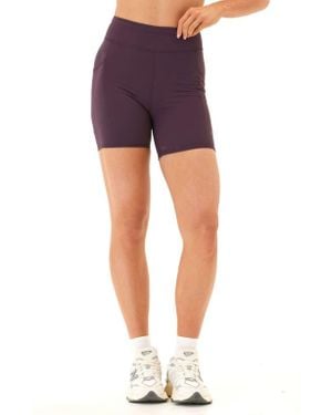Threads For Thought Elena High Waist Pocket Bike Shorts - Purple