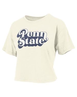 Pressbox Penn State Nittany Lions Vintage Easy Team Name Waist-Length T-Shirt - Natural