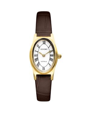 CENDRE Emmeline Leather Strap Watch, 16Mm X 24Mm - White