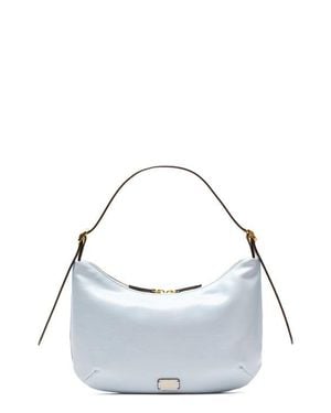 Frances Valentine Starr Crinkled Leather Hobo Bag - Blue