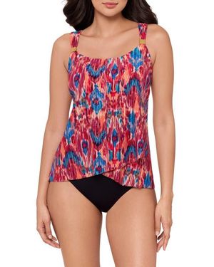 Miraclesuit Dorado Dazzle Underwire Tankini Top - Red