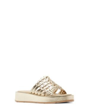 La Canadienne Avea Leather Slide Sandal - Natural