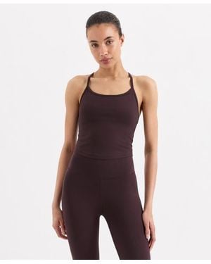 Pact On The Go-To Shelf Bra Tank Made With Organic Cotton - Purple
