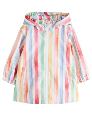 Next Kids' Stripe Water Resistant Raincoat - Red