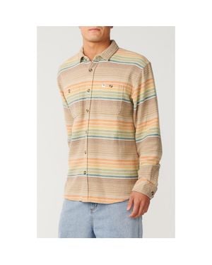 Rip Curl Classic Surf Baja Cotton Flannel Button-Up Shirt - Natural