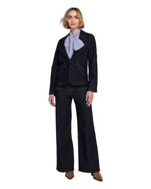 Elle Collection Denim Blazer Jacket - Blue