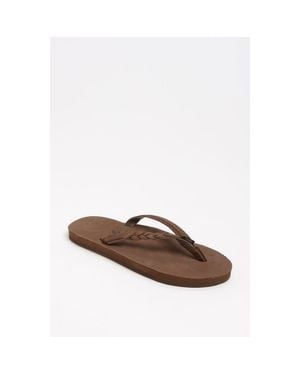 Rainbow Sandals 'Flirty' Braided Leather Flip Flop - Brown