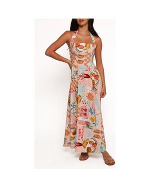 Petal & Pup Kiera Halter Maxi Dress - Orange