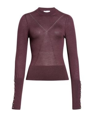 Rabanne Wool & Silk Crewneck Sweater - Purple