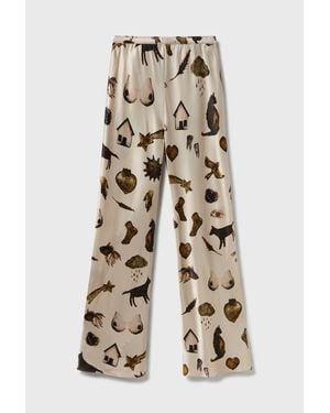 SILK LAUNDRY Bias Cut Pants - Natural