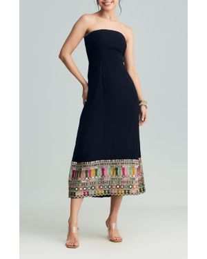 holiCHIC Sierra Strapless Midi Dress - Blue