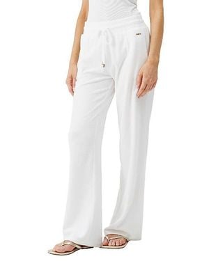Melissa Odabash Betty Cotton Blend Terry Cover-Up Pants - White