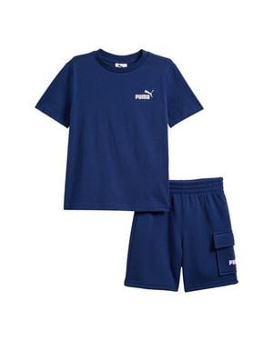 PUMA Kids' Logo T-Shirt & Shorts Set - Blue