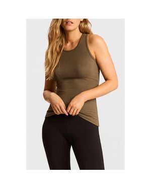 Commando Luxury Rib Knit Racerback Tank - Black