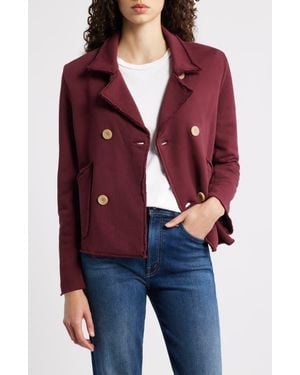 Frank & Eileen Mini Belfast Crop Knit Peacoat - Red