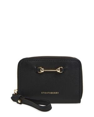Strathberry Small Corda Zip Around Wallet - Black